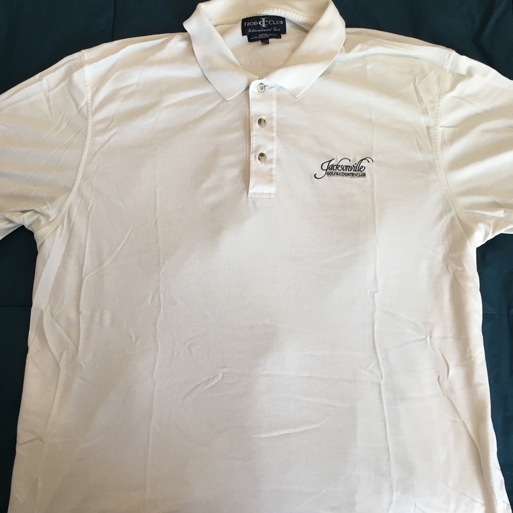 White XL performance fabric golf shirt Izod Club